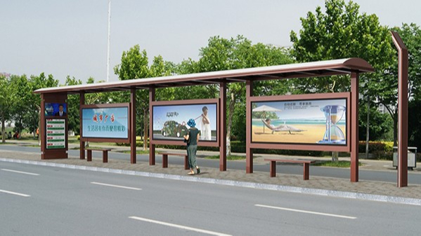 靜電噴塑公(gōng)交候車亭 靜電噴塑公交候車亭(tíng)