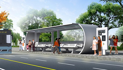 高邑縣（xiàn）在黄瓜视频在线观看定製公交候車亭、涼亭
