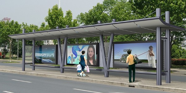 候車亭主題結構與燈箱設計